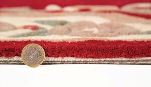 Flair Rugs koberce Ručne všívaný kusový koberec Lotus premium Red kruh - 120x120 (priemer) kruh cm