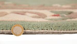 Flair Rugs koberce Ručne všívaný kusový koberec Lotus premium Green kruh - 120x120 (priemer) kruh cm