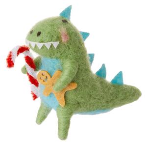 HANG ON Plstená ozdoba dinosaurus s cukrovou tyčinkou