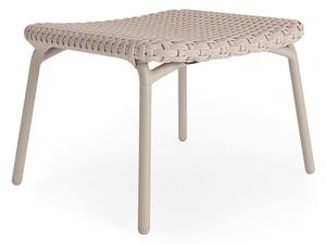 Jati Kebon Podnožka Lima, Jati Kebon, rám hliník farba sand mat, výplet lanko 14 mm farba linen, bez sedáku