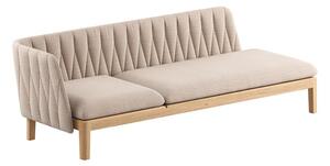 Royal Botania Rám pre modulový diel 3-miestny polohovateľný ľavostranný L3 Calypso Lounge, Royal Botania, 226x82x69 cm, rám teak, bez sedákov a bez čalúnenia operadla