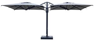 Scolaro Dvojitý bočný slnečník Dual V, Scolaro, 500x250 cm, rám lakovaný hliník farba Carbon, poťah akryl 350 g/m2, farba Natural