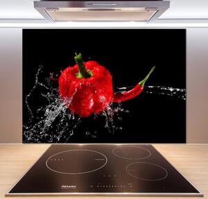 Panel do kuchyne Červené papriky pl-pksh-100x70-f-14662638
