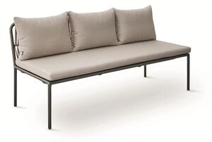 Stern Jedálenská lavica bez opierok rúk Marla, Stern, 180x73x86 cm, rám hliník antracite, výplet lanko Salt, sedáky 100% akryl Grey Brown