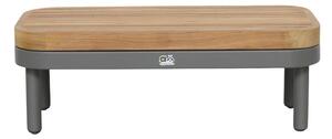 Apple Bee Konferenčný stolík Maui, Apple Bee, 75x75x30 cm, rám hliník Taupe, doska teak
