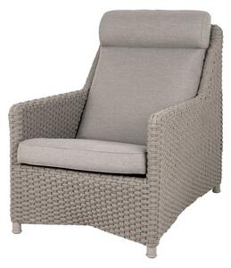 Cane-line Nízke kreslo s vysokou operadlovou opierkou Diamond, Cane-line, 67x95x85 cm, rám hliník, výplet šnúrka farba taupe, sedáky vonkajšia látka Natté taupe