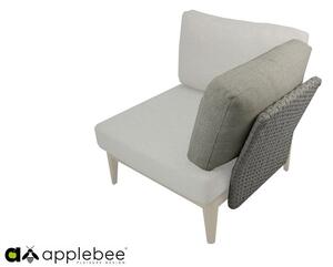 Apple Bee Rohový diel Lisa, Apple Bee, 81x81x66 cm, rám teak natural, výplet lanko Natural Oak, sedáky vonkajšia látka Olefin Natural Oak