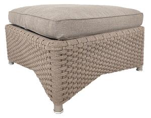 Cane-line Podnožka Diamond, Cane-line, 70x70x40 cm, rám hliník, výplet lanko farba taupe, sedák vonkajšia látka Natté taupe