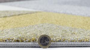 Flair Rugs koberce Kusový koberec Hand Carved Aurora Grey / Ochre - 120x170 cm