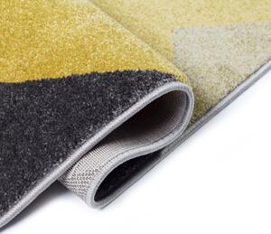 Flair Rugs koberce Kusový koberec Hand Carved Aurora Grey / Ochre - 120x170 cm