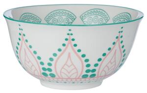 ORNAMENTS Miska 520 ml - ružová/zelená
