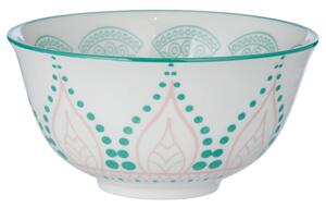 ORNAMENTS Miska 240 ml - ružová/zelená