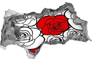 Nálepka 3D diera na stenu samolepiaca Ruže nd-b-54438364