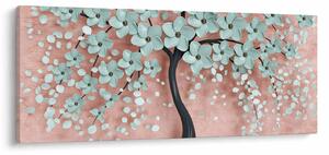 Obraz - Pastelovo modré kvety (120x50 cm)