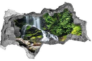 Nálepka fototapeta 3D výhľad Vodopád v lese