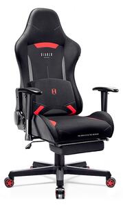 Set: Herná stolička Diablo X-ST4RTER čierno-červená + bedrový vankúš + podnožka S3-ST4R-CFP1