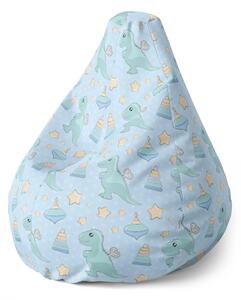 Sablio Sedací vak Pear Naťahovací dinosaurus - 70 x 95 x 15 cm