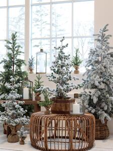 Zasnežený vianočný stromček v jute výška 45cm