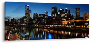 Obraz noci v Melbourne (120x50 cm)