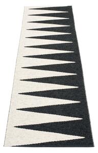 Čierno-biely vnútorný a vonkajší behúň 70x250 cm Vivi Black – Pappelina