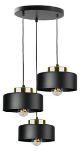 Závesný luster na lankách IGNIA 3xE27/60W/230V čierna/zlatá