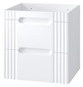 Kúpeľňová skrinka s umývadlom a doskou FIJI White DU60/1 | 60 cm