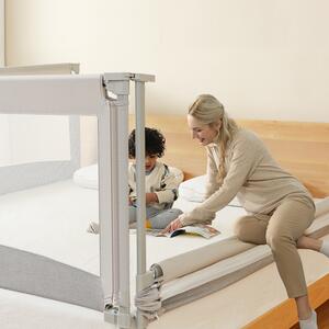 Zábrana na posteľ Monkey Mum® Economy - 200 cm - svetlo šedá