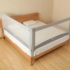 Zábrana na posteľ Monkey Mum® Economy - 200 cm - svetlo šedá