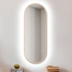 Zrkadlo Zeta SLIM Wood LED Ambient 60 x 130 cm