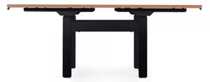 Výškovo nastaviteľný stôl OfficeTech Dual, 160 x 80 cm, čierna podnož