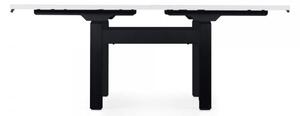 Výškovo nastaviteľný stôl OfficeTech Dual, 200 x 80 cm, čierna podnož