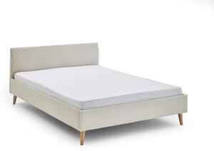 MUZZA Čalúnená posteľ kiwick 140 x 20 cm menčester béžová