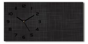 Vodorovné Sklenené hodiny na stenu Ľanová textúra