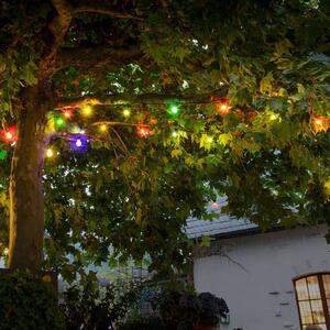 Pivné záhradné rozprávkové svetlá 20 farebných LED žiaroviek