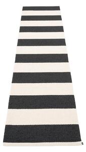 Čierno-biely vnútorný a vonkajší behúň 70x300 cm Bob Black Vanilla – Pappelina