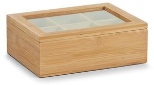 ZELLER Úložný box na čajové vrecúška bambus 21x16x7,5cm