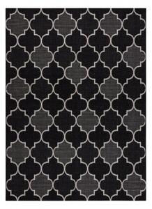 Koberec SIZAL FLOORLUX 20607 marokánsky, trellis - čierny, strieborný