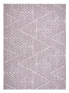 Koberec SIZAL COLOR 47176260 Línie, trojuholníky, zygzak - béžový / špinavo ružový