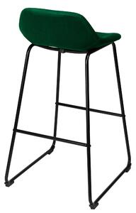 ViaDomo Via Domo - Barová stolička Terra - zelená/čierna - 43x91x30 cm