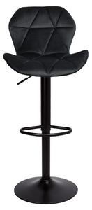 ViaDomo Via Domo - Barová stolička Tiglio - čierna - 46x106x35 cm