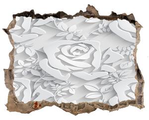Nálepka 3D díra na zeď Ruže vzor nd-k-76755101