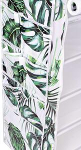 ViaDomo Via Domo - Látková šatníková skriňa Tevere Monstera - biela/zelená - 60x90x30 cm