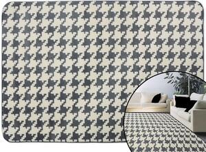 Tutumi Clover, plyšový koberec 120x170 cm, šedá, SHG-04014