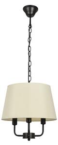 Candellux Pasteri Luster black matt 3x40w e14 lampshade beige 31-01351