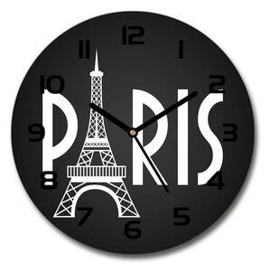 Sklenené nástenné hodiny okrúhle Paríž