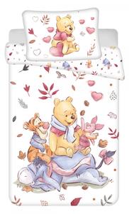 Disney Jerry Fabrics Bavlnené obliečky BABY WINNIE THE POOH - WHITE Bavlna de luxe 1x40x60,1x100x135 cm