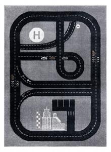 Koberec FUN Track, ulica, mesto - sivý