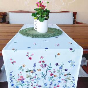 EVENIT Jemná šerpa - behúň s s potlačou , 1729 lúčne kvety Polyester 40x90 cm