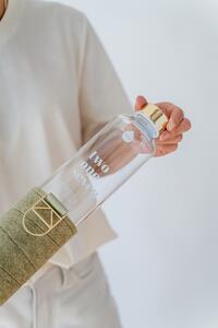 Equa Sklenená fľaša MISMATCH Pistachio, Borosilikátové sklo + plsť 750 ml