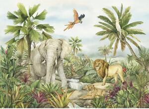 Detská fototapeta Colourful Jungle 252 x 182 cm, 4 diely
